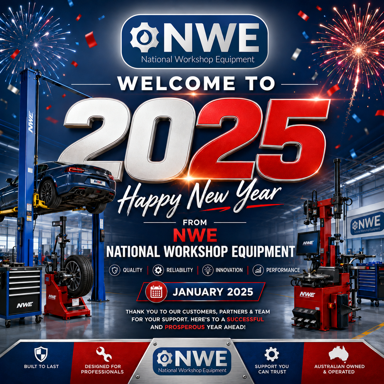 Thank You to Our Customers - National Workshop Equipment